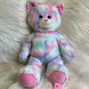Build-A-Bear Pastel Swirl Kitty Cat Gently Used Condition